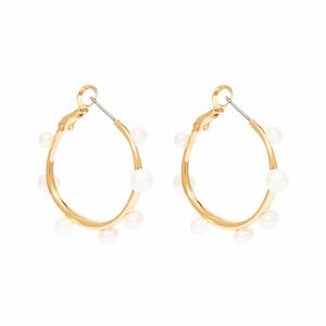 Mignonne Gavigan MINI ISLA PEARL HOOP EARRINGS
